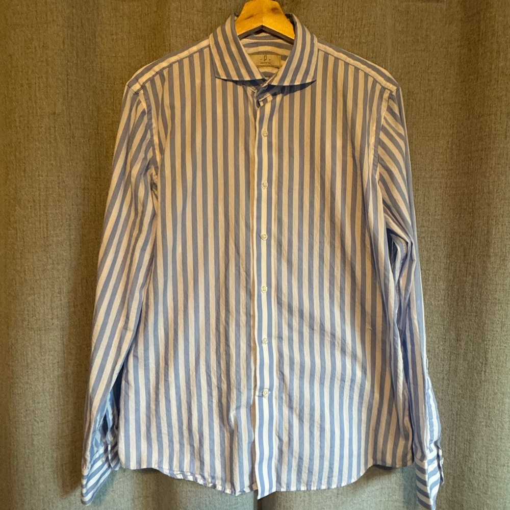 POSZETKA Classic Striped Button-Down Shirt / 16 / Large